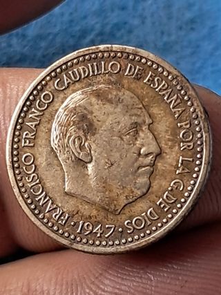 Franco 1 Peseta 1947 Estrella 53