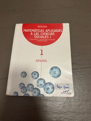 libro matemáticas ciencias sociales 1 bachillerato