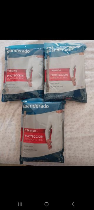 4 Camisetas Térmicas Abanderado 1 talla M y 3 L