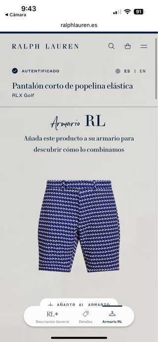 Bermuda Ralph Lauren Estampada Veleros T34.