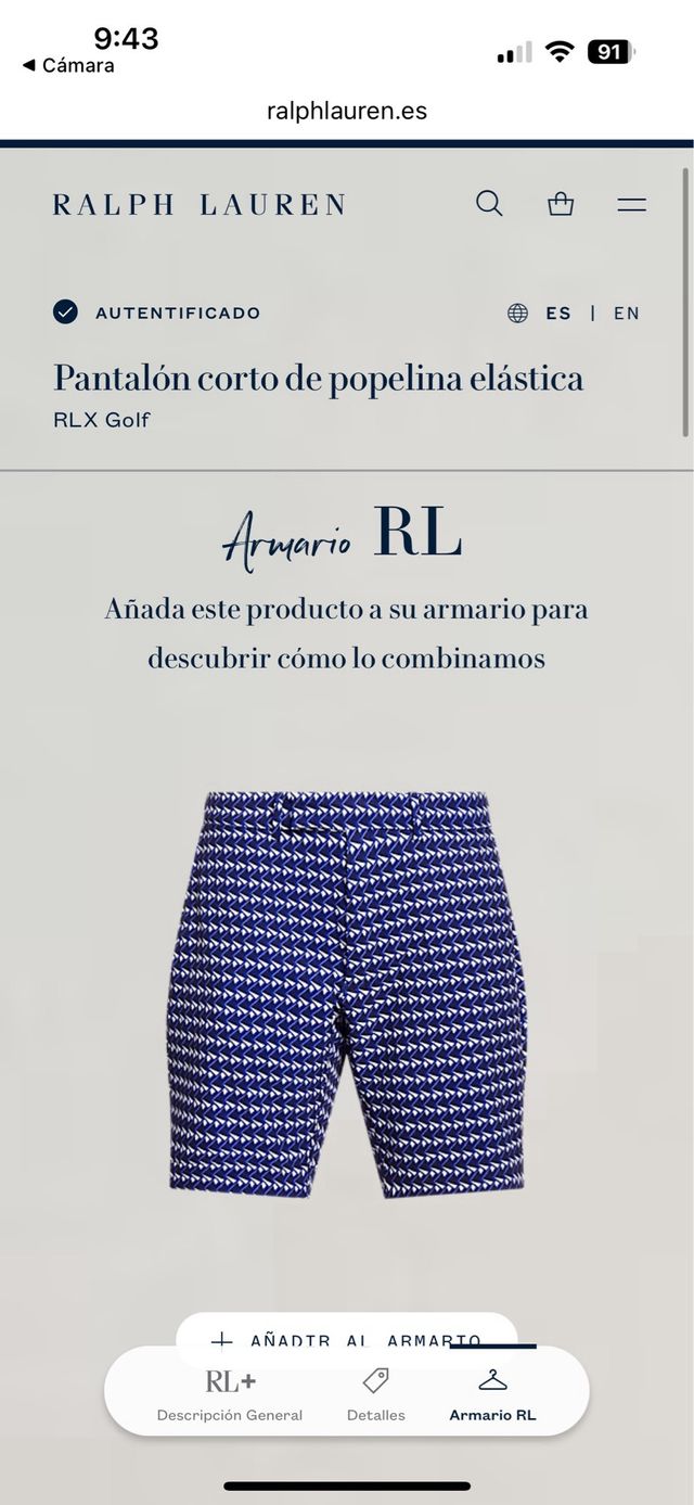 Bermuda Ralph Lauren Estampada Veleros T34.