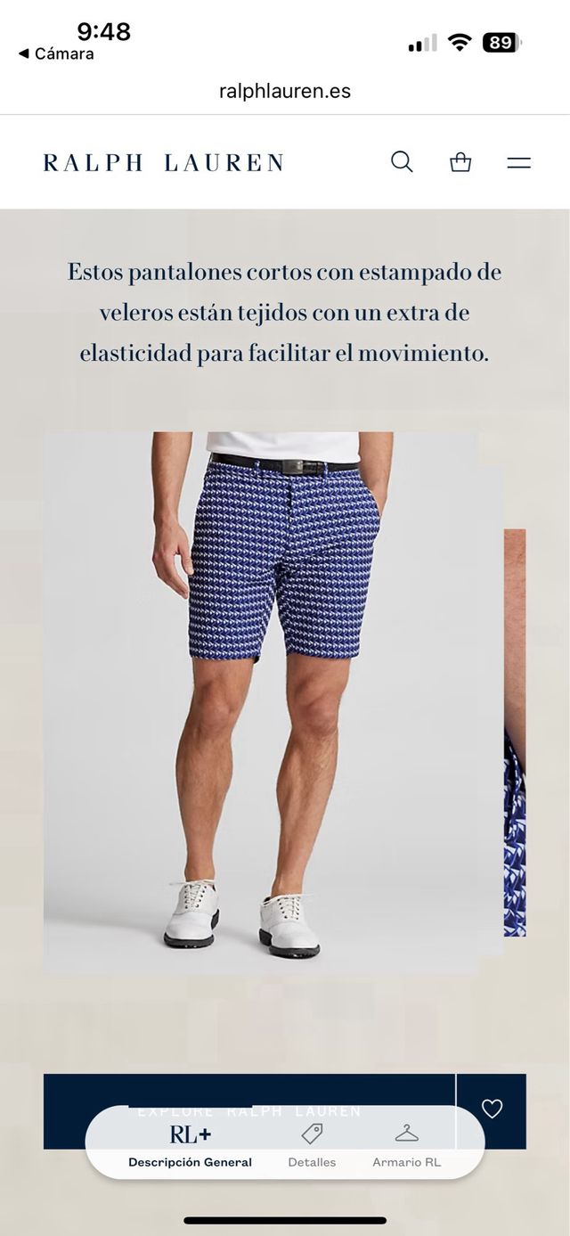 Bermuda Ralph Lauren Estampada Veleros T34.