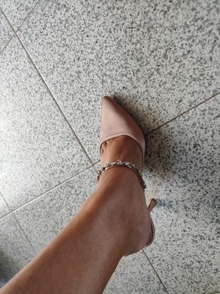 Zapatos Tulipano Talla 37 Rosa y Dorado