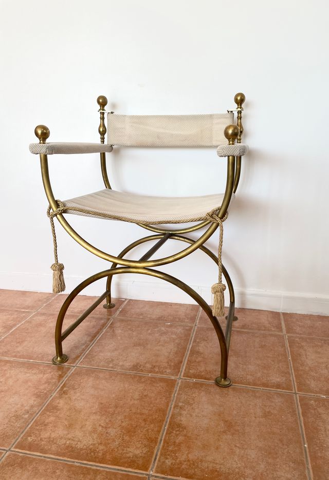 Sillon vintage curul estilo neoclásico Hollywood