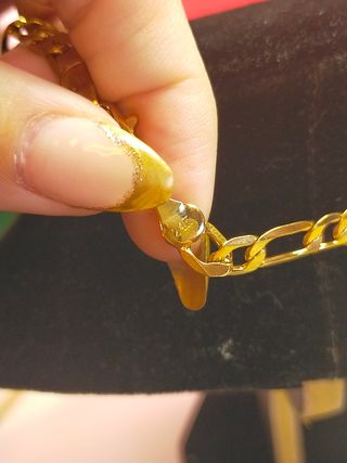 Cadena oro laminado de 24 kt para hombre eslabones