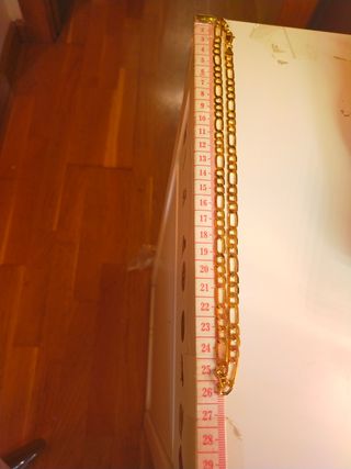Cadena oro laminado de 24 kt para hombre eslabones