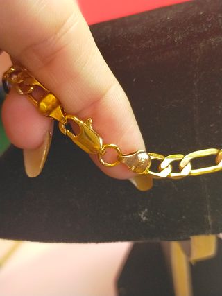Cadena oro laminado de 24 kt para hombre eslabones