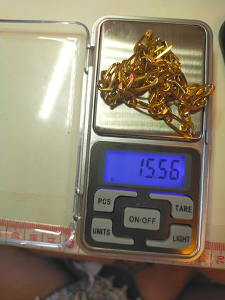 Cadena oro laminado de 24 kt para hombre eslabones
