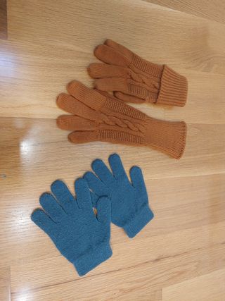 Pack 2 Guantes verde y marrón 