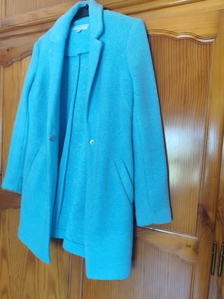 Abrigo celeste de paño Springfield 