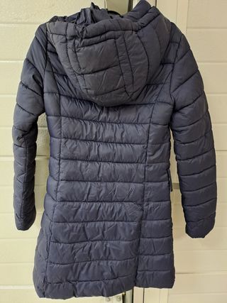 Chaquetón de plumas azul mujer