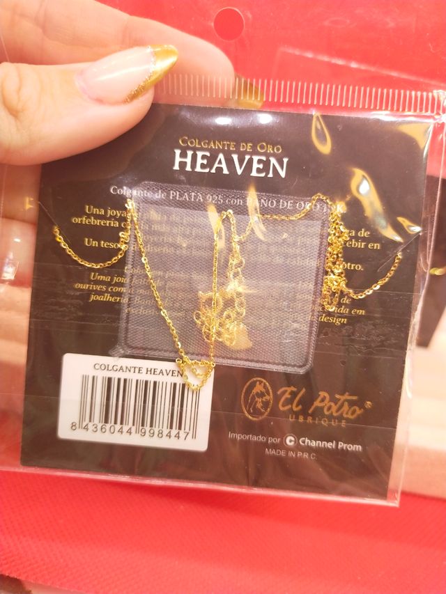 Collana e bracciale in argento dorato El Potro