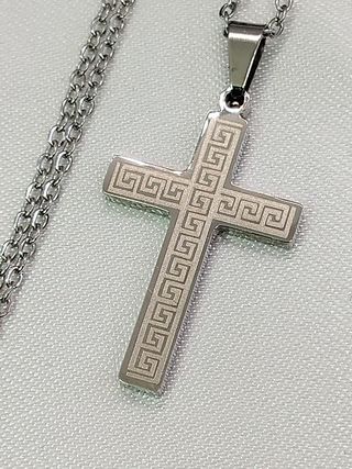 Collar Cruz Acero Inoxidable