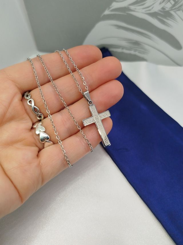 Collar Cruz Acero Inoxidable