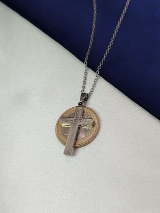 Collar Cruz Acero Inoxidable