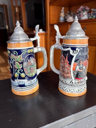 piccoli boccali da birra in ceramica