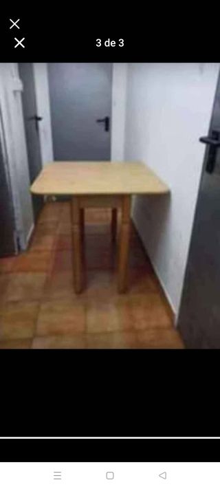 Mesa de cocina madera plegable