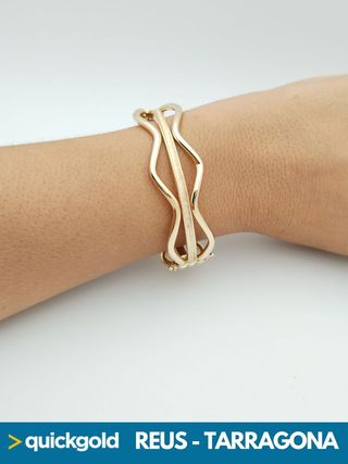 035-05-00607 PULSERA DE ORO DE 18K RÍGIDA 17CM