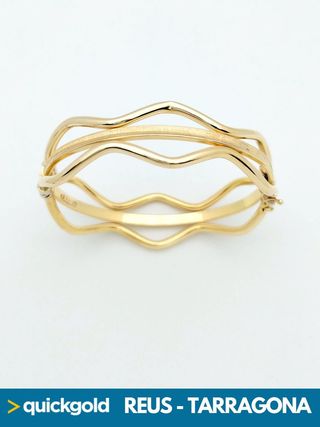 035-05-00607 PULSERA DE ORO DE 18K RÍGIDA 17CM