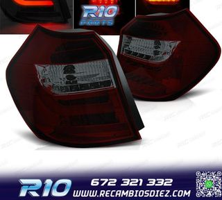 PILOTOS BMW E81 E87 04-07 ROJOS AHUMADOS LED BAR