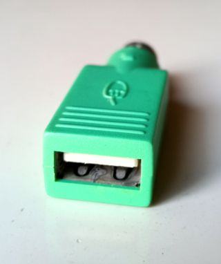 Adaptador USB A Hembra a PS2 Macho Verde