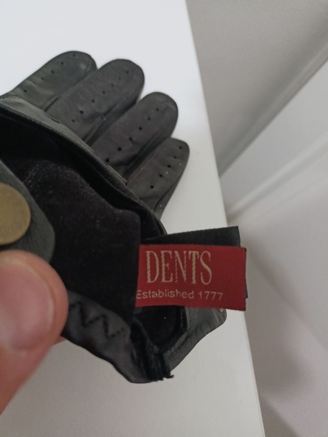 Guantes cuero moto custom