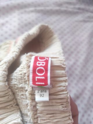 Falda Boboli beige con flores rosas