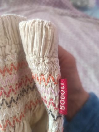 Falda Boboli beige con flores rosas