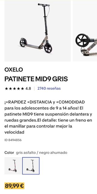 Patinete Oxelo MID 9 niño