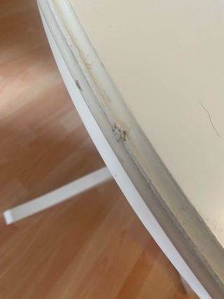 Mesa Ikea redonda extensible blanca