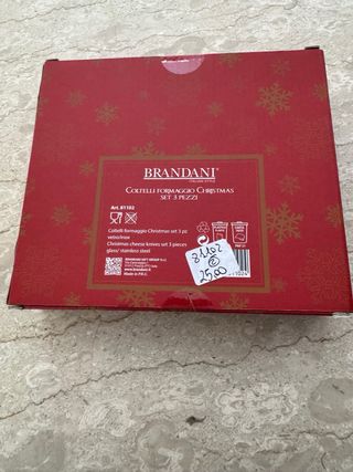 Set 3 Coltelli Formaggio Brandani Natalizi
