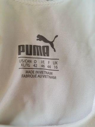 Top deportivo Puma blanco