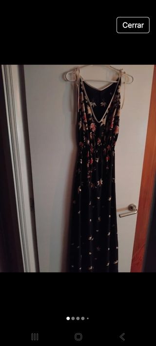 Vestido largo vintage estampado