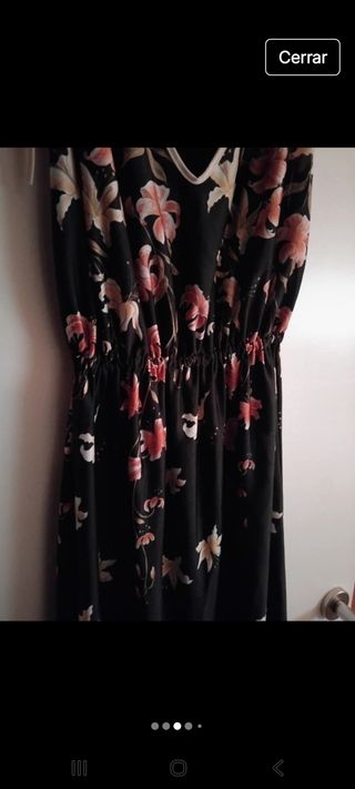 Vestido largo vintage estampado