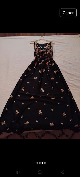 Vestido largo vintage estampado