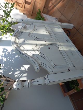 Cabecero Cama 90 CMS Shabby Chic,  Blanco crema.