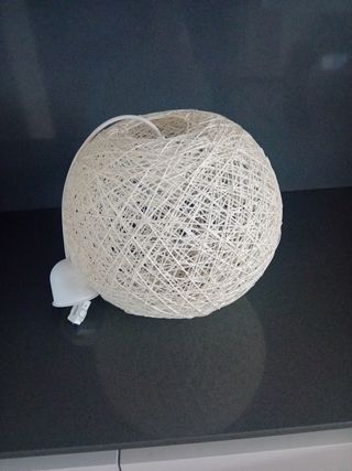 Lámpara colgante de bambú blanca 