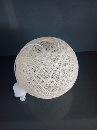 Lámpara colgante de bambú blanca 