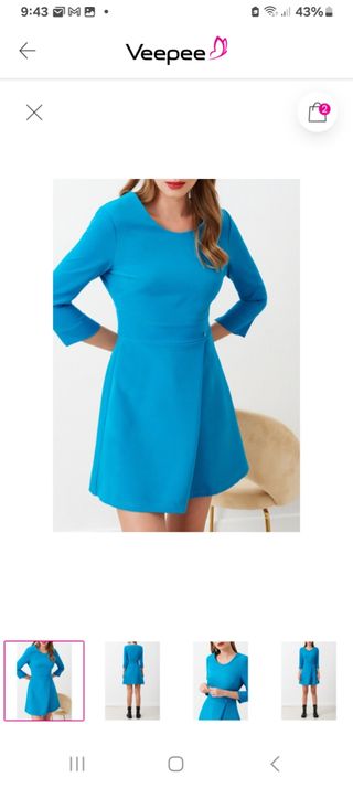 Vestido azul nuevo con etiqueta