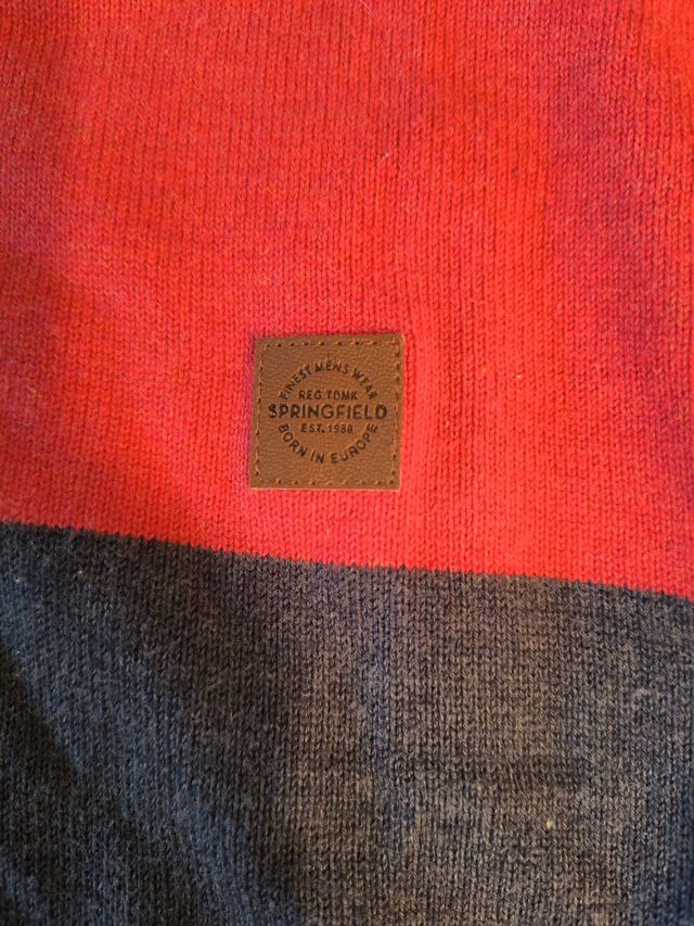 Jersey Springfield Gris y Rojo Talla M