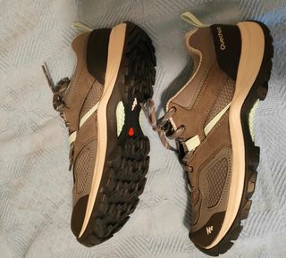 Zapatillas montaña Quechua Talla 38 Gris/Verde