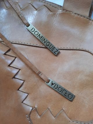 Bolso Adolfo Dominguez Piel Beige/Marrón