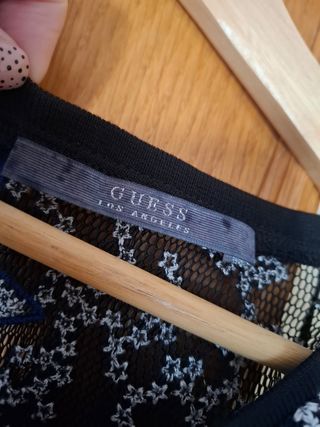 Vestido Negro con Estrellas Azules