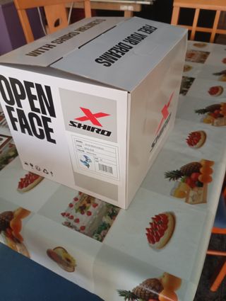 Casco Moto SHIRO Open Face Blanco/Azul