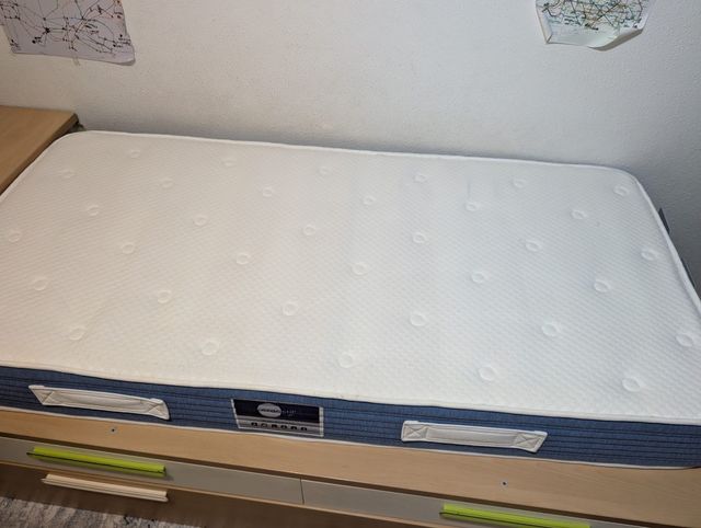 Muebles dormitorio infantil, doble cama y escritor