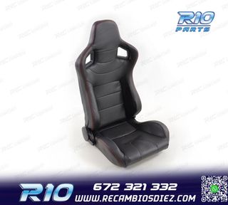 ASIENTO DEPORTIVO CARBONO SEMI BAQUET LOOK RS NEGRO