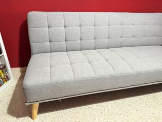 Sofá Cama Gris Tela 2 Plazas Conforama OLIVIA