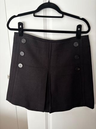 Falda mini negra Massimo Dutti