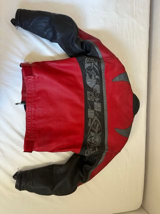 Chaqueta Cuero Dainese Vintage Roja y Negra