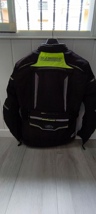 Chaqueta Moto RAINERS Trivor Negra/Flúor
